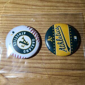 Oakland Athletics MLB metal pins (X2)